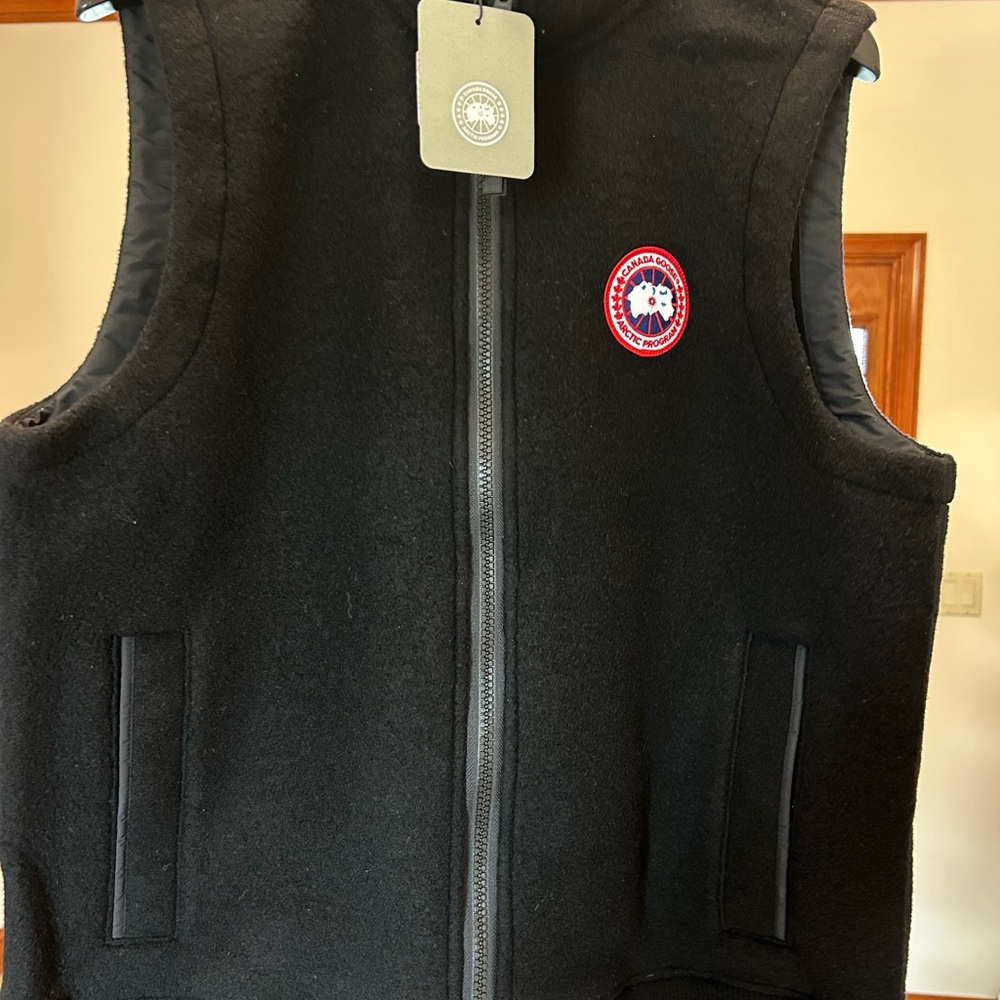 Men's Canada, goose MERSEY black fleece vest size XL.  NWT. - Picture 3 of 9